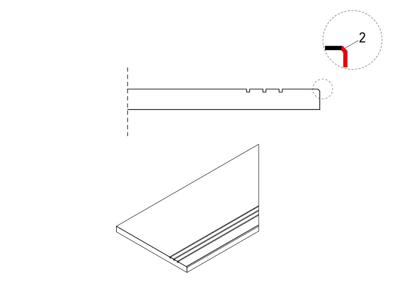 Олив Бортик 30X60 Грип Правая