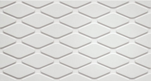 3D White Rhombus 30,5x56 Matt