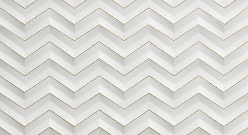 3D White Chevron Glitter 30,5x56 Matt