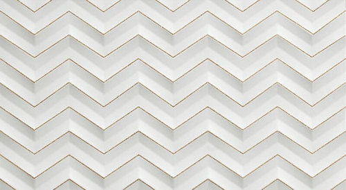 3D White Chevron Glitter 30,5x56 Matt