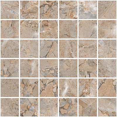 Marble-X Мозаика Дезерт РоузТерра Лаппато R9 Ректификат (5x5) 30x30