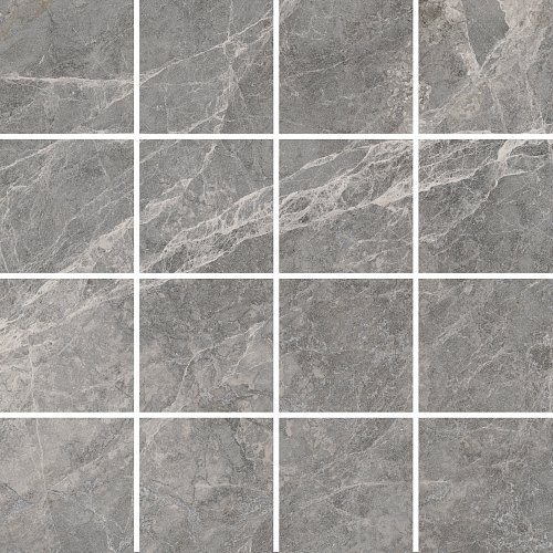 Marmostone Мозаика Темно-серый Лаппато R9 Ректификат (7.5x7.5) 30x30