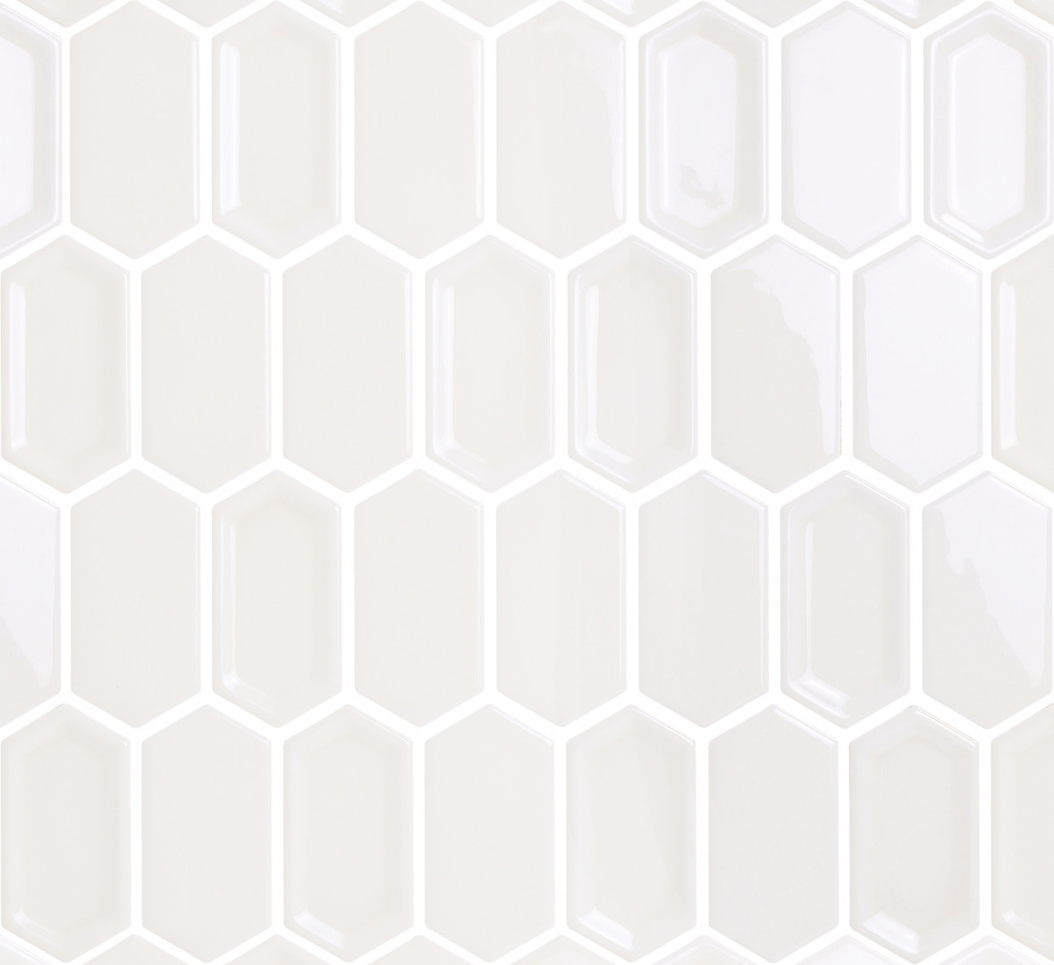 Мозаика Crayon White glos (38x76x8) 27,8x30,4x0,8