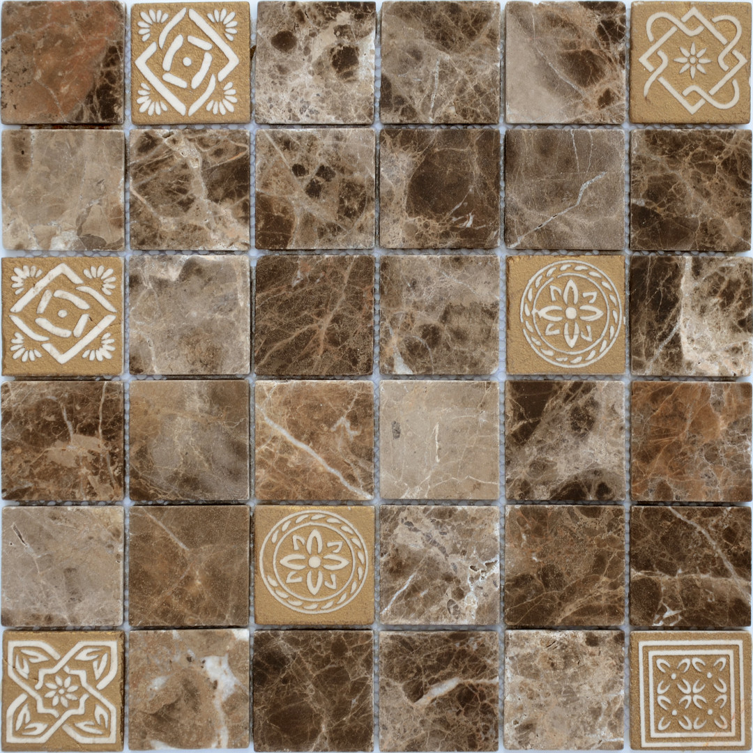 Мозаика Art Emperador Dark MAT (48x48x8) 30x30x0,8
