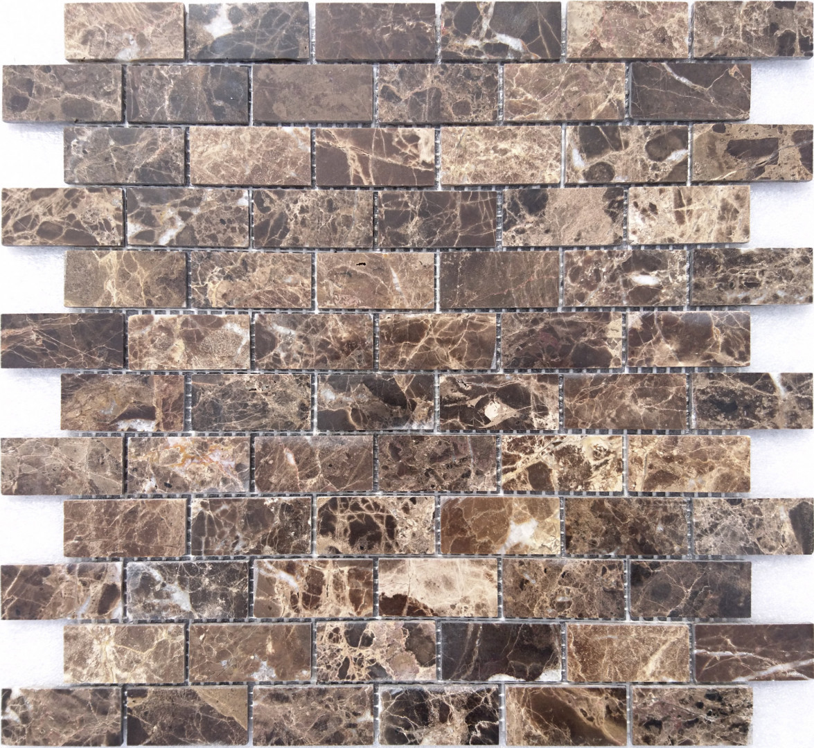 Мозаика Emperador Dark POL (23x48x4) 29,8x29,8x0,4