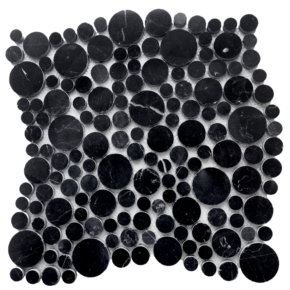 Мозаика Nero oriente bolli (круглый мультиформат) 27,8x27,8x0,7